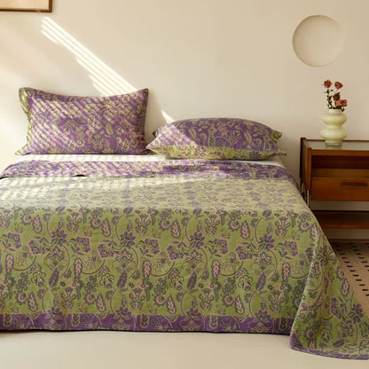 Ownkoti Abstract Floral Cotton Gauze Jacquard Bedspread