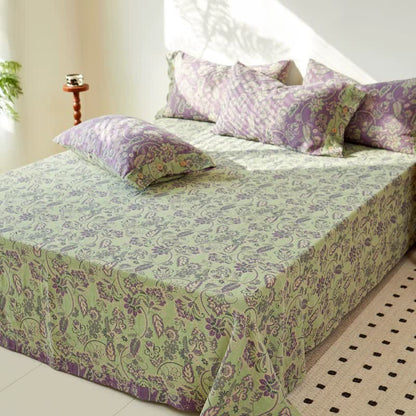 Ownkoti Abstract Floral Cotton Gauze Jacquard Bedspread