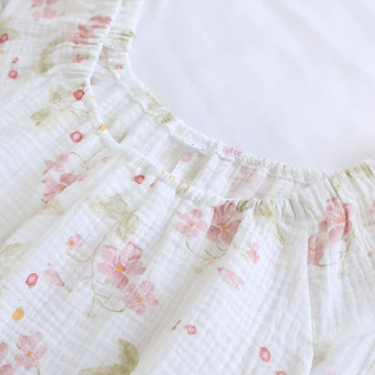 Ownkoti Cherry Blossom Flutter Sleeve Loungewear Set