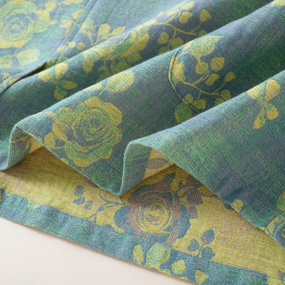 Ownkoti Rose Jacquard Cotton Gauze Sleepwear Set