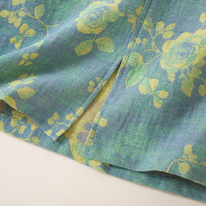 Ownkoti Rose Jacquard Cotton Gauze Sleepwear Set