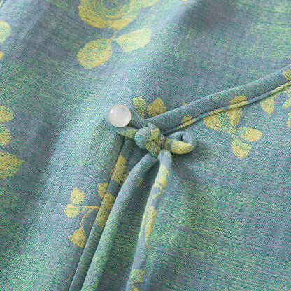 Ownkoti Rose Jacquard Cotton Gauze Sleepwear Set