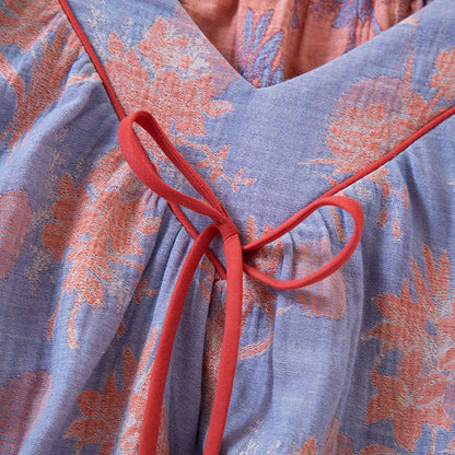 Ownkoti Oriental Lily Cotton Gauze Sleepwear Set