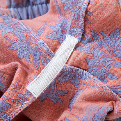 Ownkoti Oriental Lily Cotton Gauze Sleepwear Set