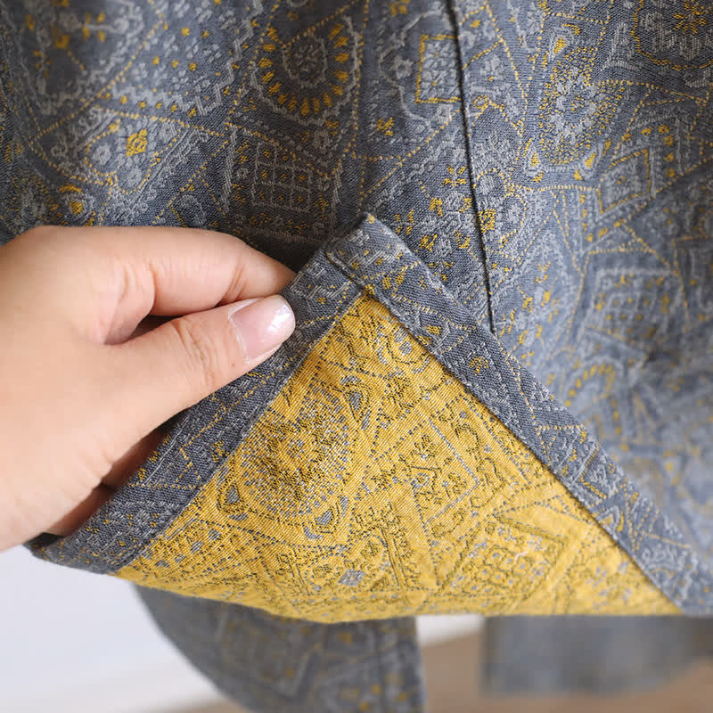 Ownkoti Unisex Japanese Kimono Geometric Pajama Set