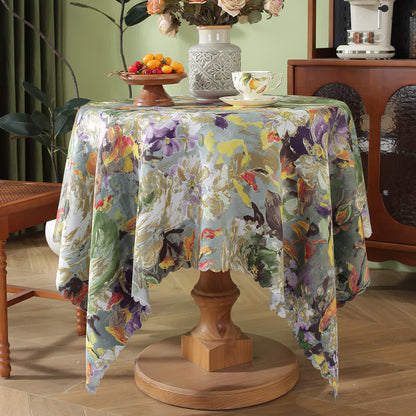 Ownkoti Pastoral Oil Painting Waterproof Tablecloth