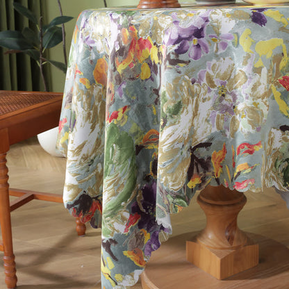 Ownkoti Pastoral Oil Painting Waterproof Tablecloth