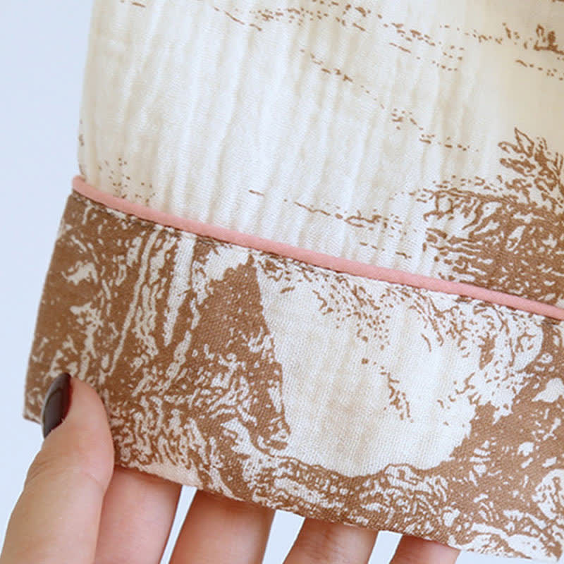 Ownkoti Ink-wash Toile Print Cotton Gauze Loungewear - image 5