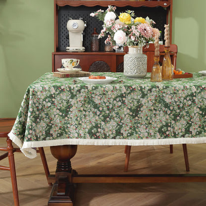 Wrinkle Free Jacquard Rustic Rectangle Tablecloth - 55" x 118" - image 0