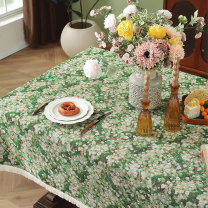Wrinkle Free Jacquard Rustic Rectangle Tablecloth - image 3