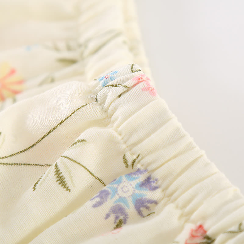 Ownkoti Floral Cotton Gauze Kimono Loungewear Robe