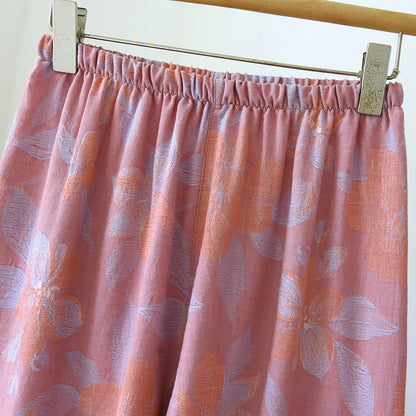 Ownkoti Oriental Hostas Jacquard Cotton Sleepwear Set