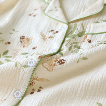 Ownkoti Butterfly Leaf Print Cotton Pajama Set - image 5