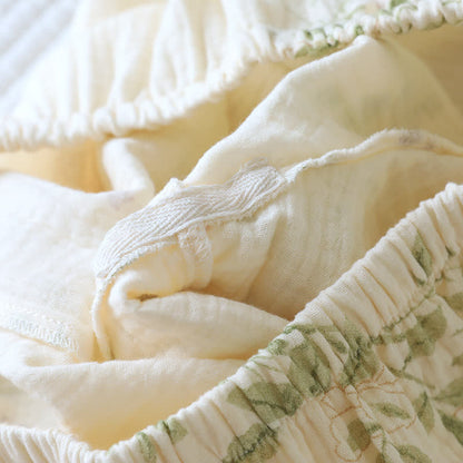 Ownkoti Butterfly Leaf Print Cotton Pajama Set