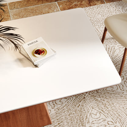 Rectangular Top Dining Table With Trapeziform-shaped Base  - image 13