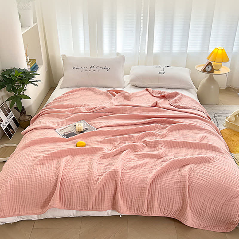 Ownkoti Solid Color Cotton Gauze Quilt