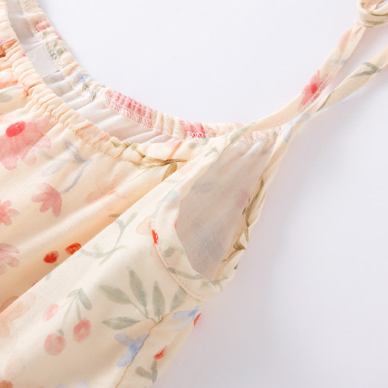 Ownkoti Floral Cotton Camisole Shorts Pajama Set