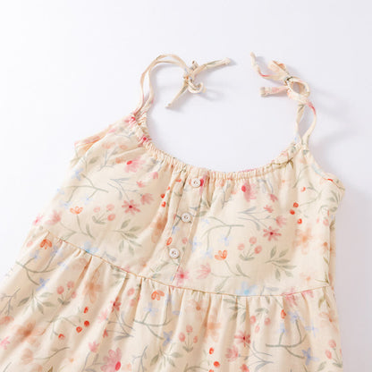 Ownkoti Floral Cotton Camisole Shorts Pajama Set