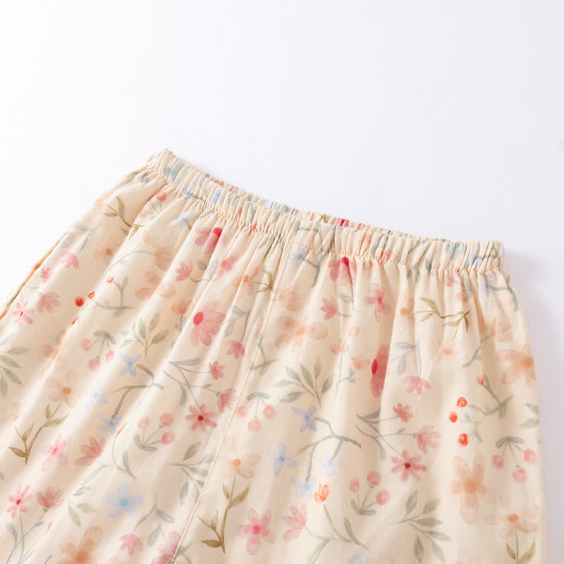 Ownkoti Floral Cotton Camisole Shorts Pajama Set