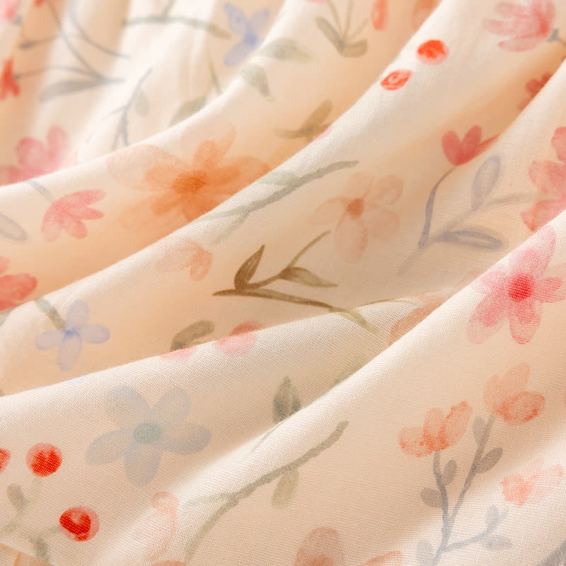 Ownkoti Floral Cotton Camisole Shorts Pajama Set