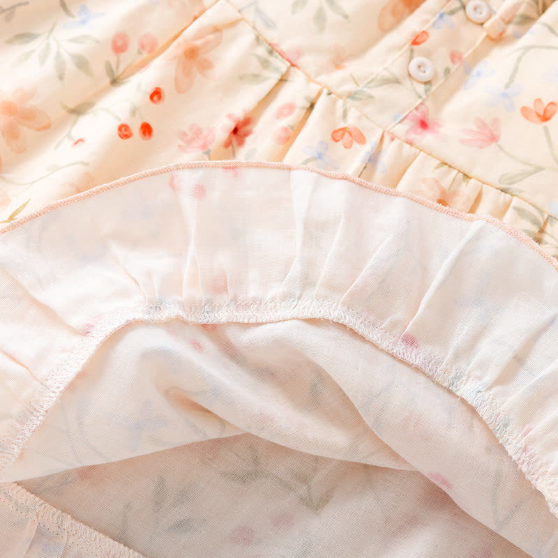 Ownkoti Floral Cotton Camisole Shorts Pajama Set