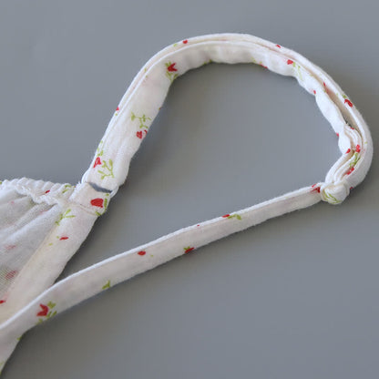 Ownkoti Red Floral Cotton Gauze Cami Nightgown