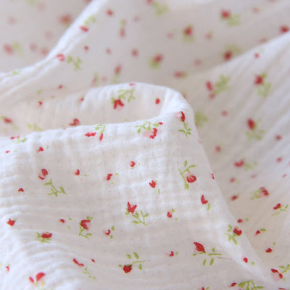 Ownkoti Red Floral Cotton Gauze Cami Nightgown