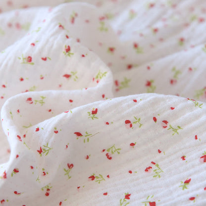 Ownkoti Red Floral Cotton Gauze Cami Nightgown