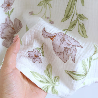 Ownkoti Violet Print Cotton Padded Cami Nightgown