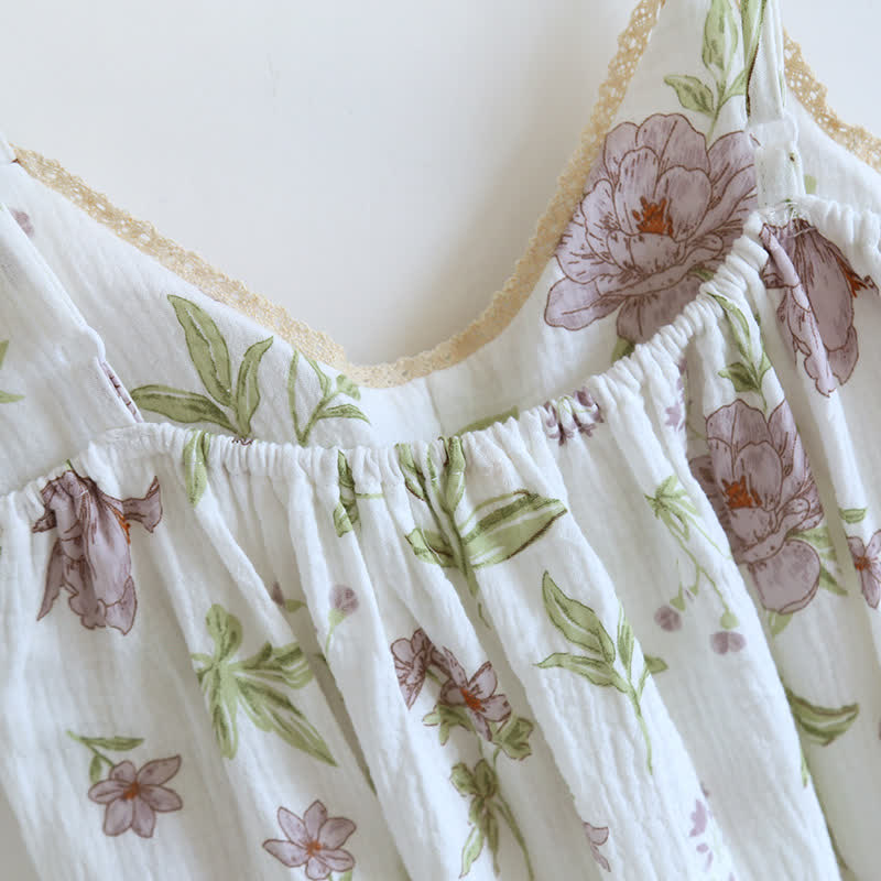Ownkoti Violet Print Cotton Padded Cami Nightgown - image 7