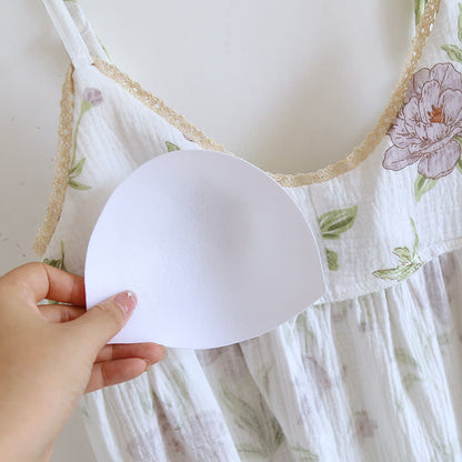 Ownkoti Violet Print Cotton Padded Cami Nightgown