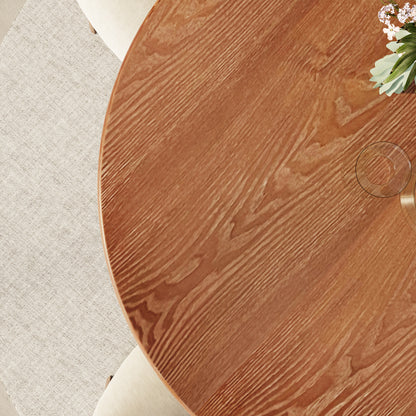 Ownkoti Mid-Century Modern Round Dining Table For 4-8 People