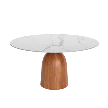 Ownkoti Round Kitchen Table Mid-Century Style For 4-8 People