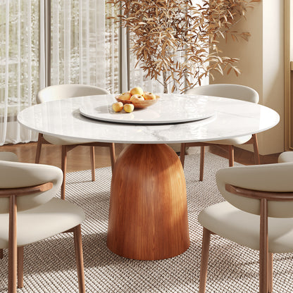 Ownkoti Round Kitchen Table Mid-Century Style For 4-8 People