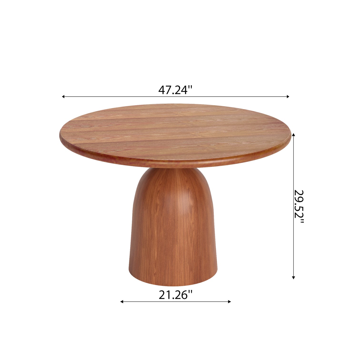 Ownkoti Round Kitchen Table Mid-Century Style For 4-8 People