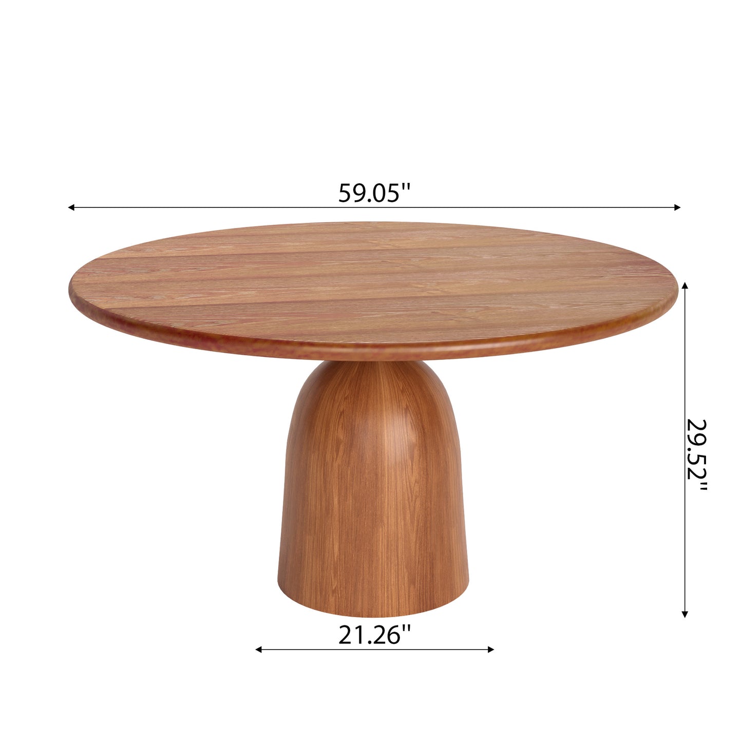 Ownkoti Round Kitchen Table Mid-Century Style For 4-8 People