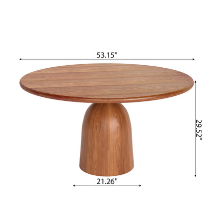 Ownkoti Round Kitchen Table Mid-Century Style For 4-8 People