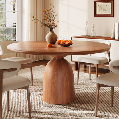 Ownkoti Round Kitchen Table Mid-Century Style For 4-8 People