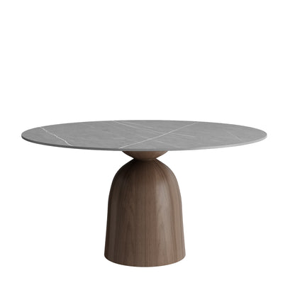 Ownkoti Light Gray Round Dining Table For 4/6/8 Mid Century Modern Dining Tables