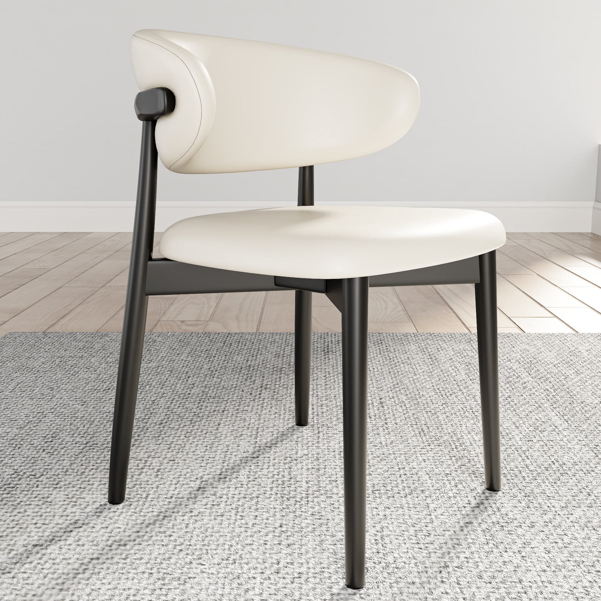 2x/4x/6x Curved Backrest Solid Wood Dining Chairs - image 5