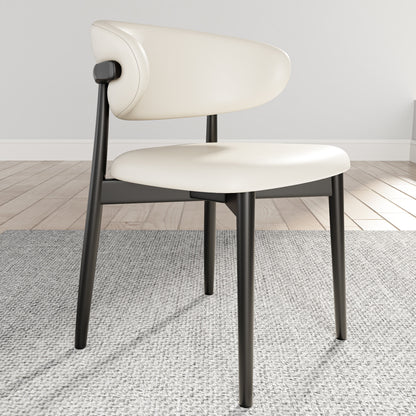 2x/4x/6x Curved Backrest Solid Wood Dining Chairs - image 5