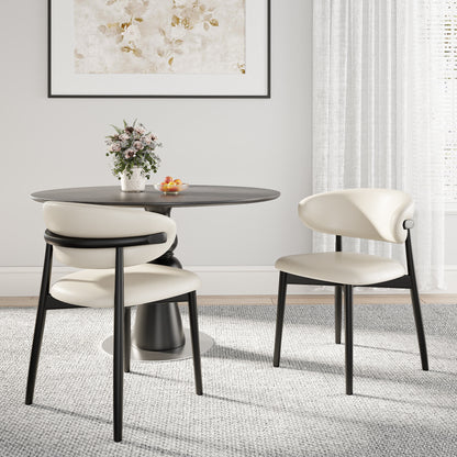 2x/4x/6x Curved Backrest Solid Wood Dining Chairs - image 4