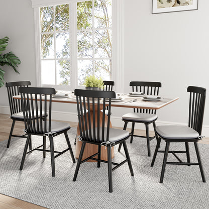 Ownkoti 2x/4x/6x Farmhouse Retro Wood Dining Room Chairs