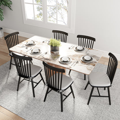 Ownkoti 2x/4x/6x Farmhouse Retro Wood Dining Room Chairs