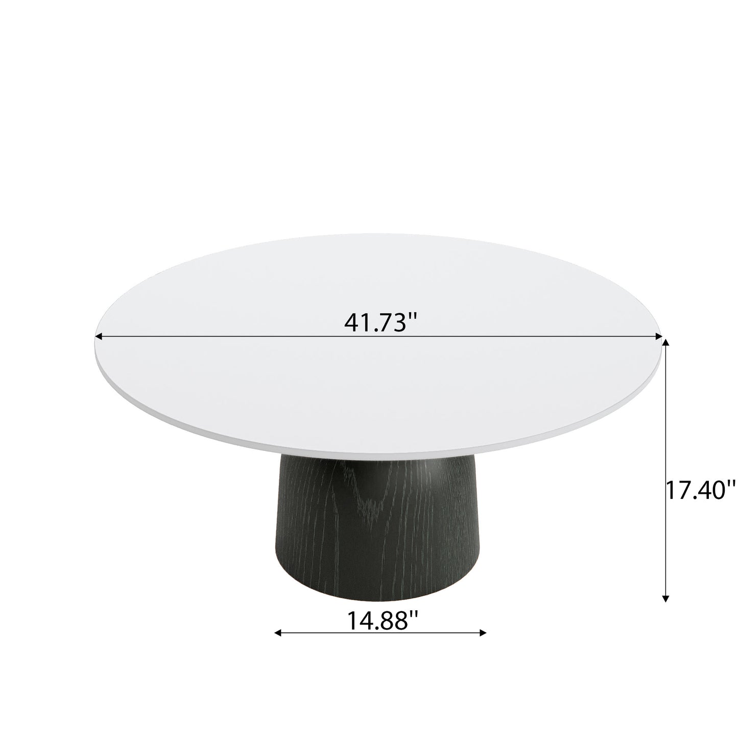 Ownkoti Farmhouse Round Coffee Table Solid Wood Side Table Living Room