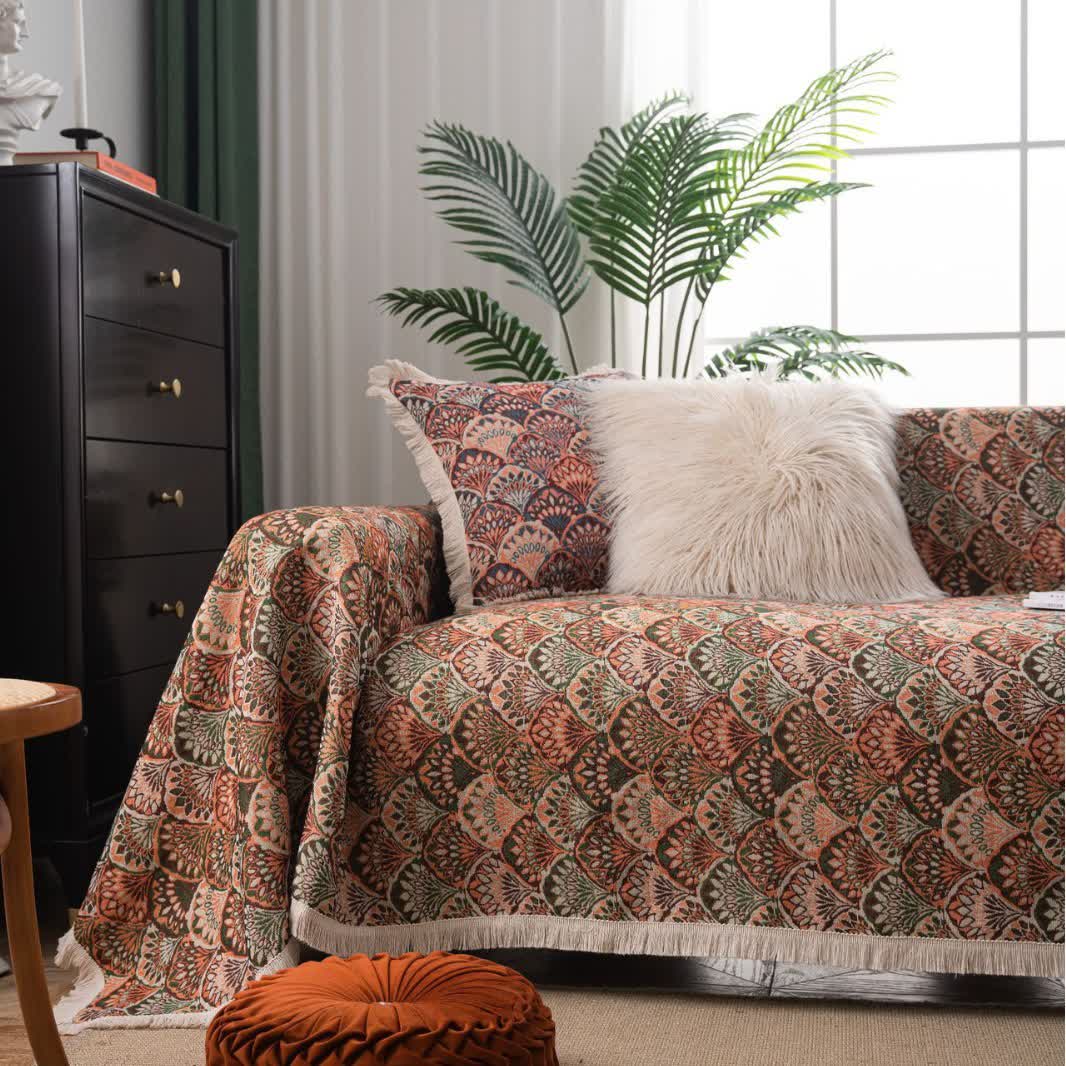 Ownkoti Art Deco-Inspired Tapestry Sofa Cover