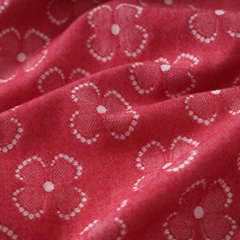 Ownkoti Four-Leaf Clover Cotton Gauze Kimono Robe