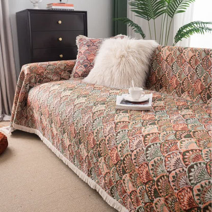 Ownkoti Art Deco-Inspired Tapestry Sofa Cover