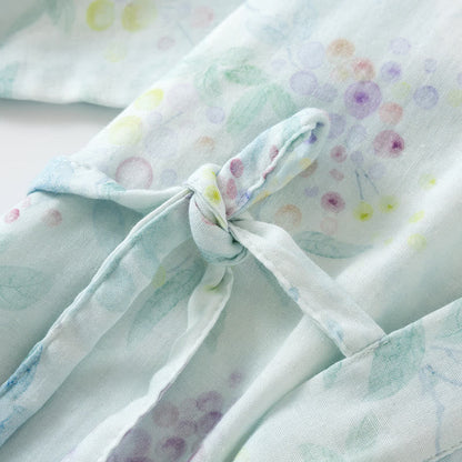 Ownkoti Lilac Print Cotton Gauze Japanese Pajamas