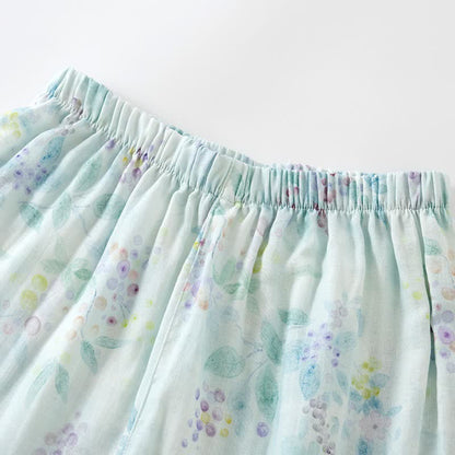 Ownkoti Lilac Print Cotton Gauze Japanese Pajamas